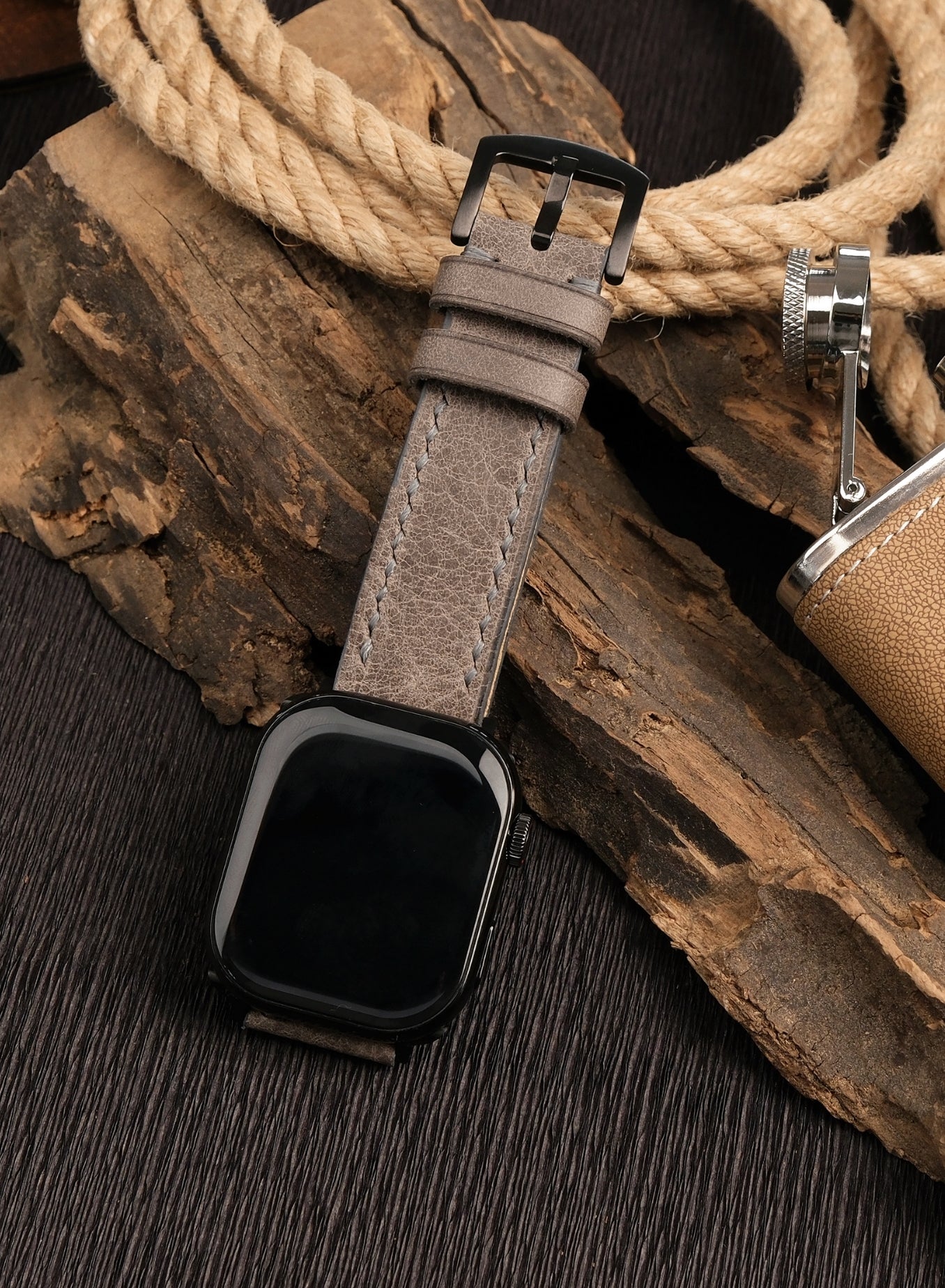 Apple Watch Tiana Leather Strap - Gray