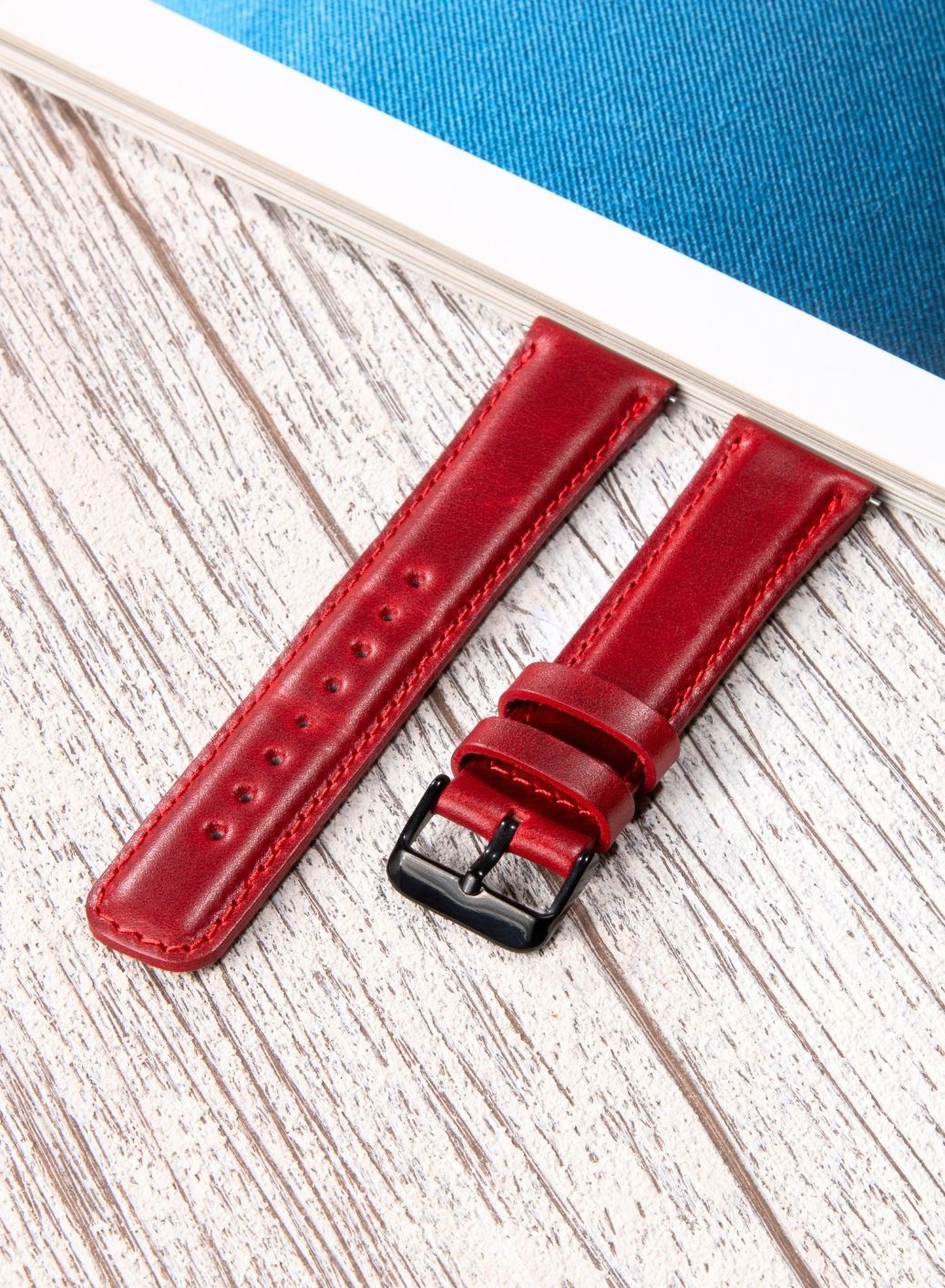 Samsung Watch Fullup Leather Strap - Red
