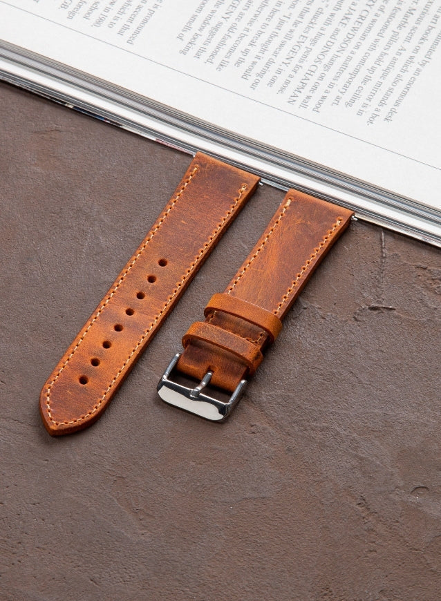 Garmin Watch Crazy Leather Strap - Camel