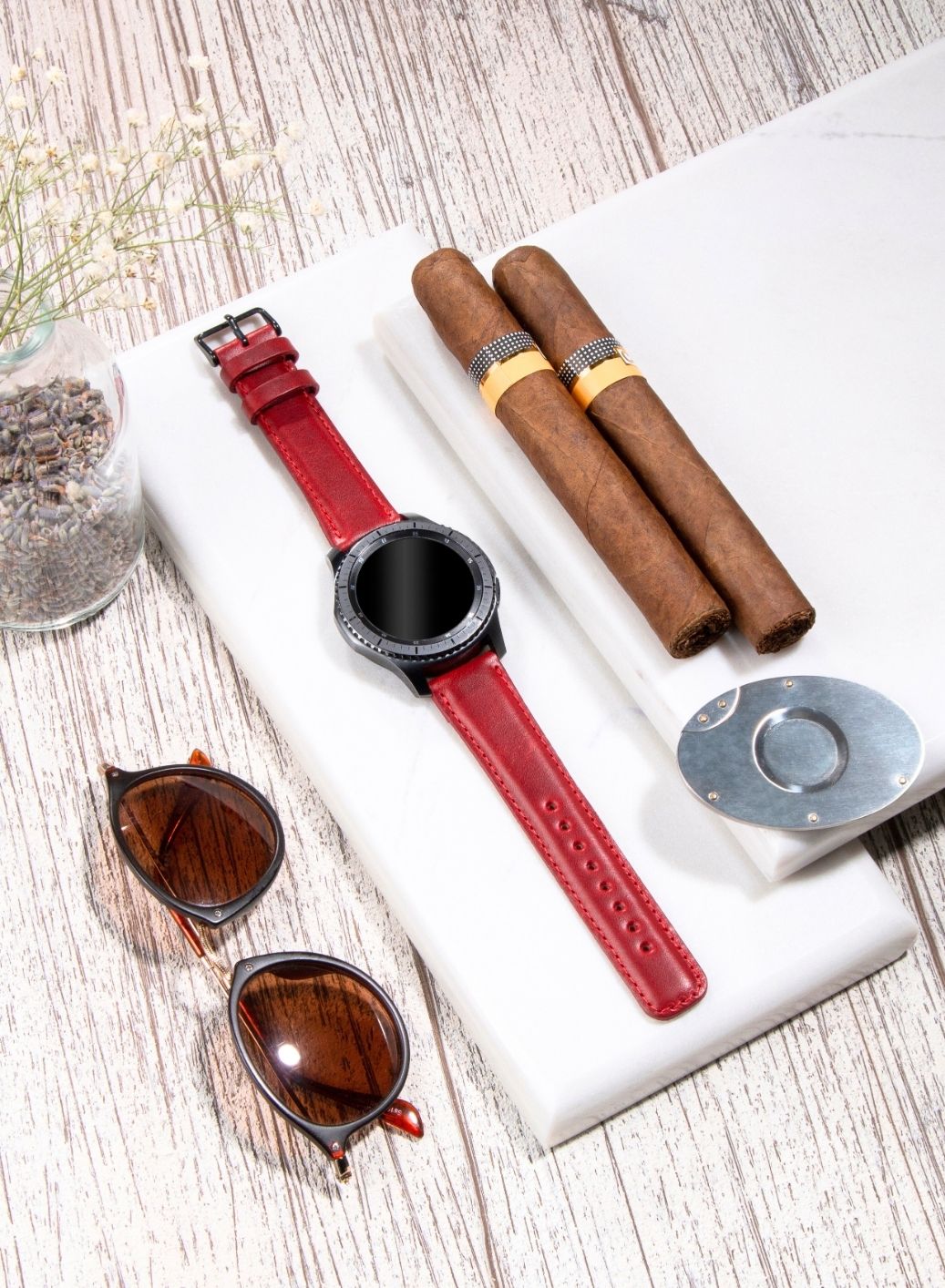 Samsung Watch Fullup Leather Strap - Red