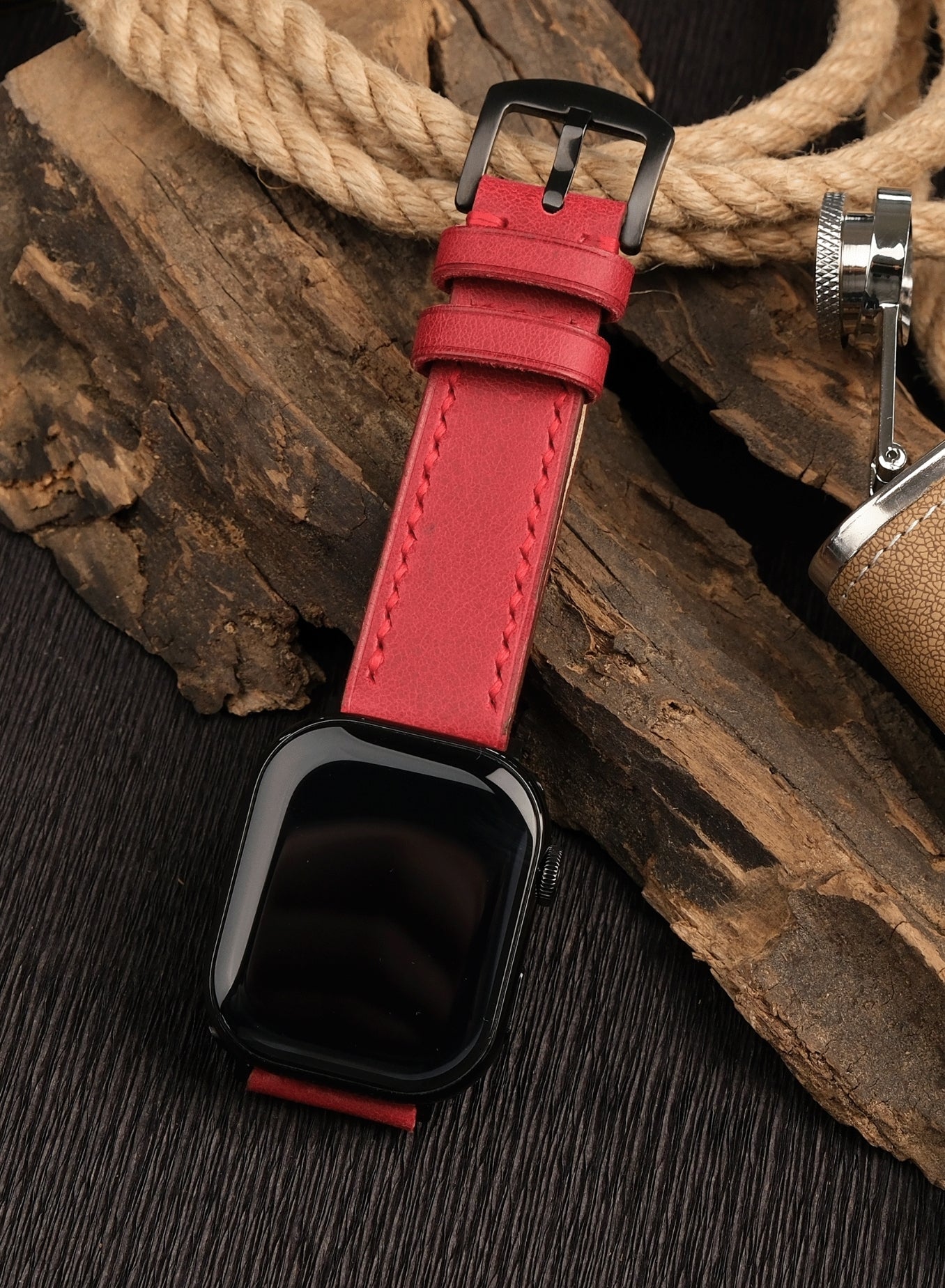 Apple Watch Tiana Leather Strap - Red
