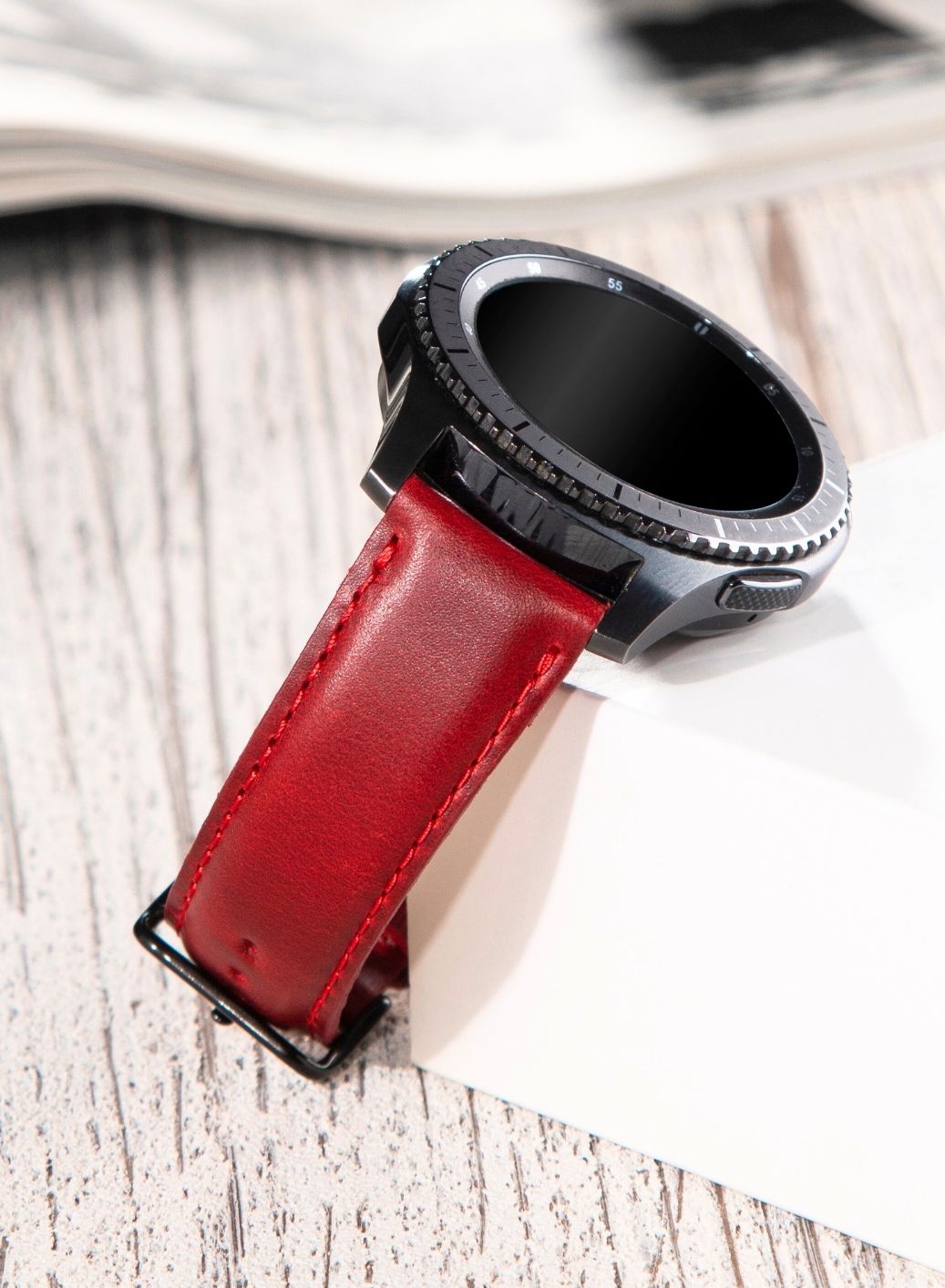 Samsung Watch Fullup Leather Strap - Red