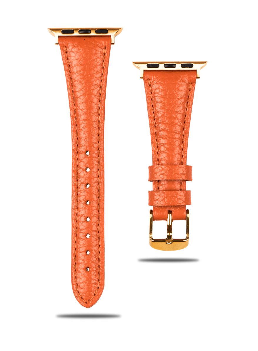 Apple Watch Pupi Leather Women Strap - Orange