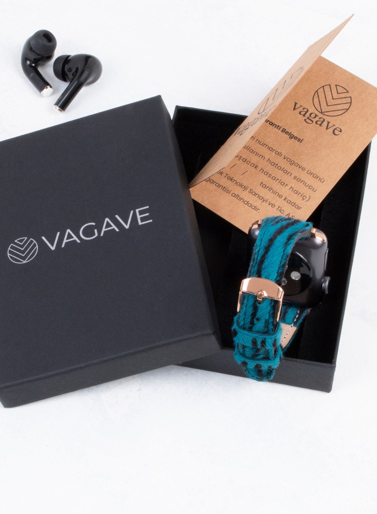 Apple Watch Vadiva Leather Women Strap - Blue Zebra