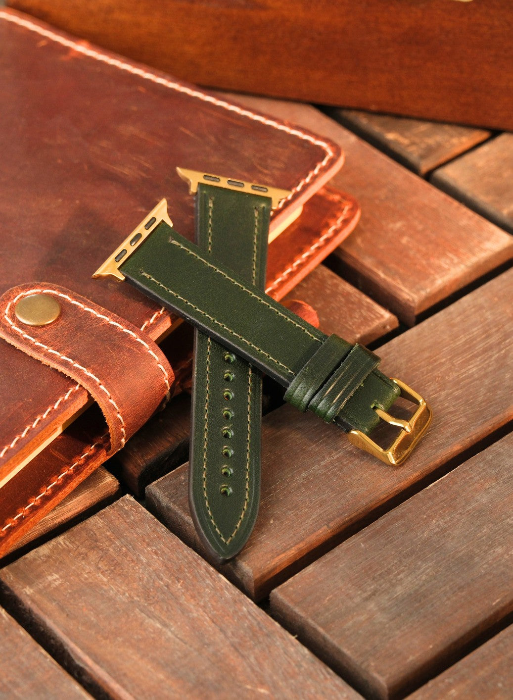Apple Watch Buttero Leather Strap - Green
