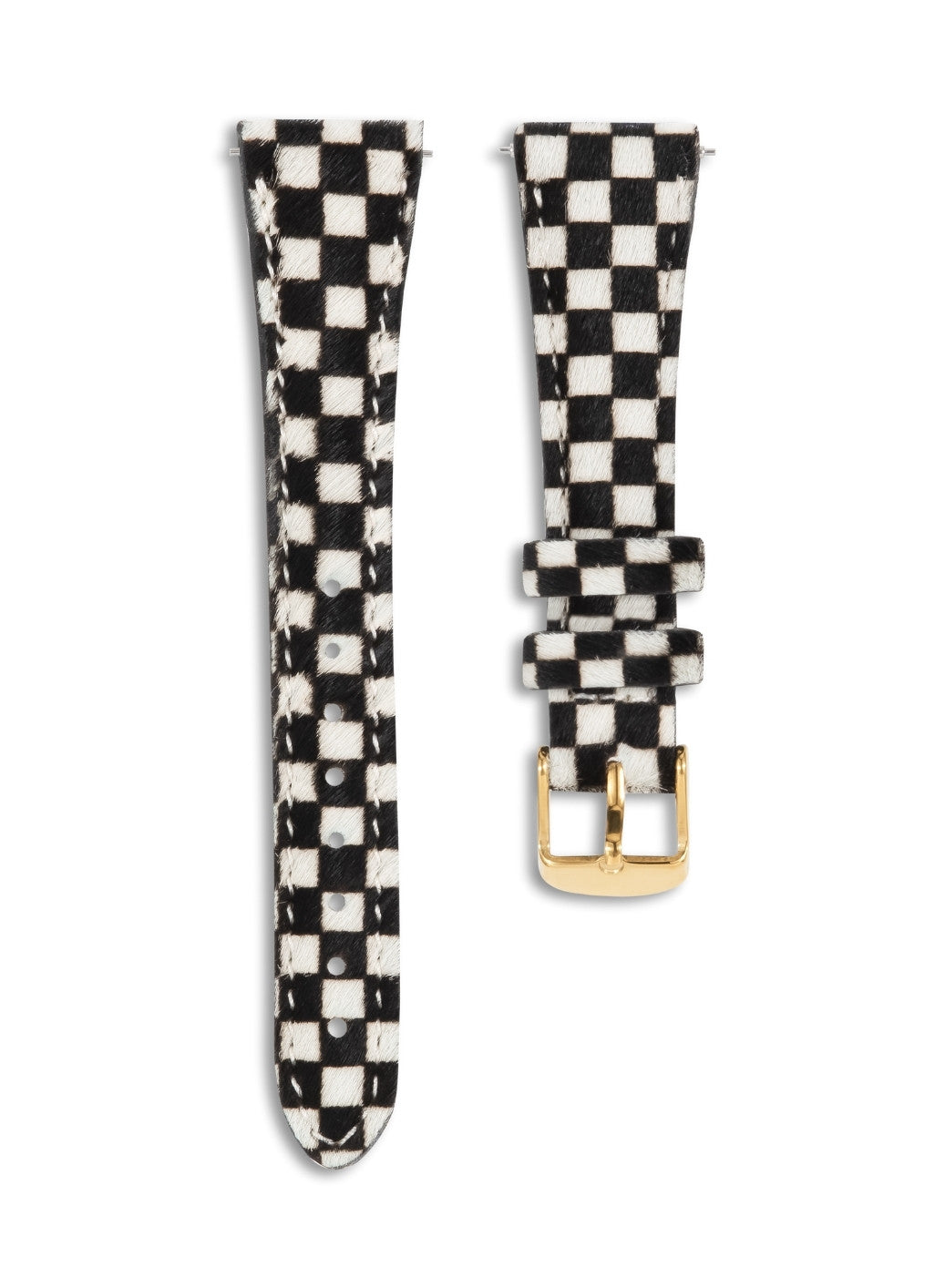 Vadiva Huawei Watch Women Leather Strap - White Checkers