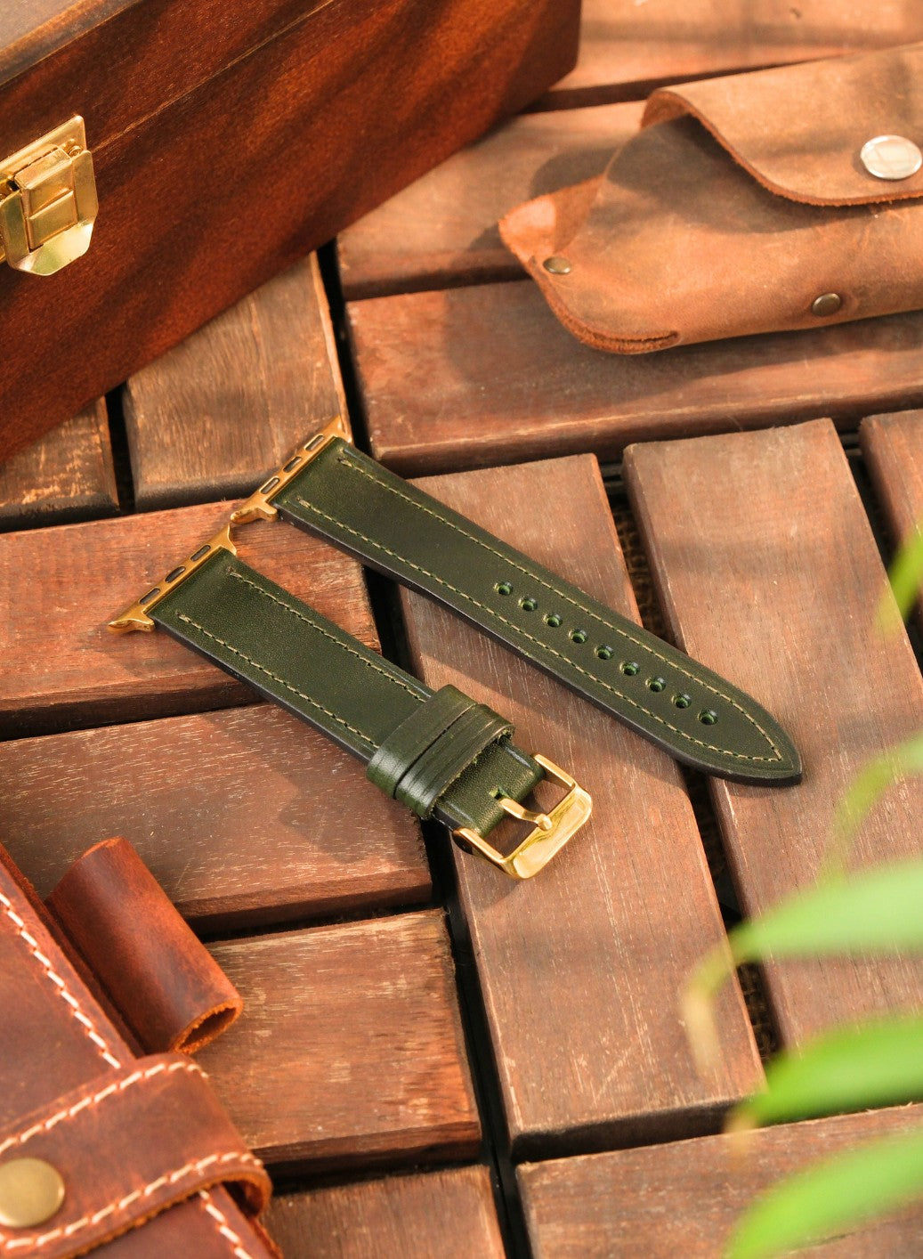 Apple Watch Buttero Leather Strap - Green