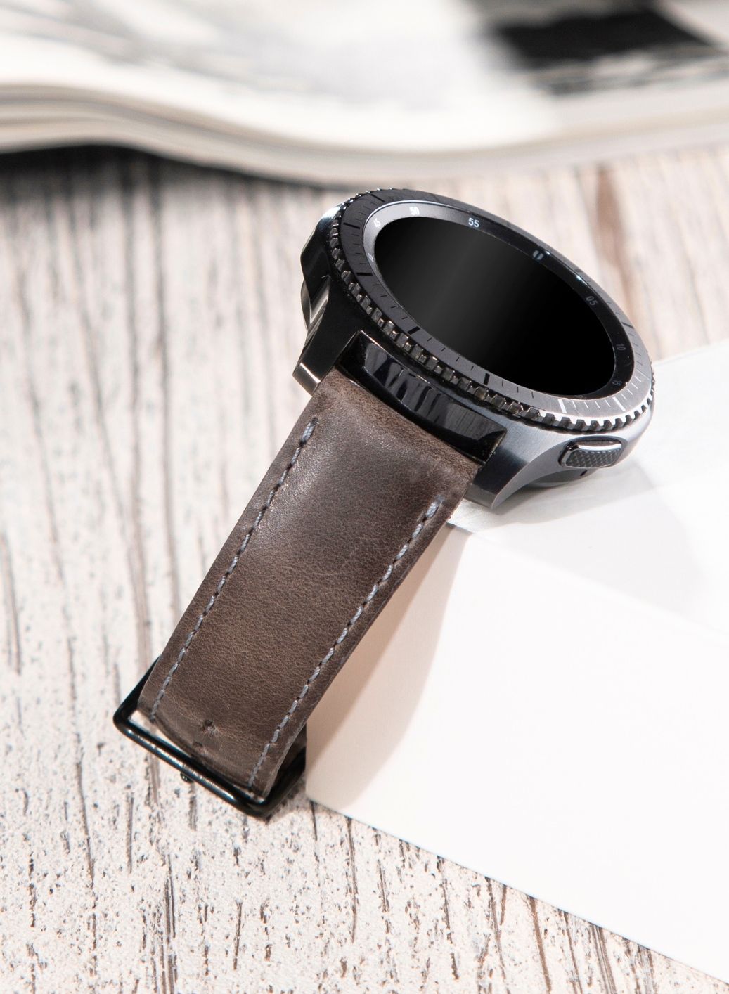 Garmin Watch Fullup Leather Strap - Gray