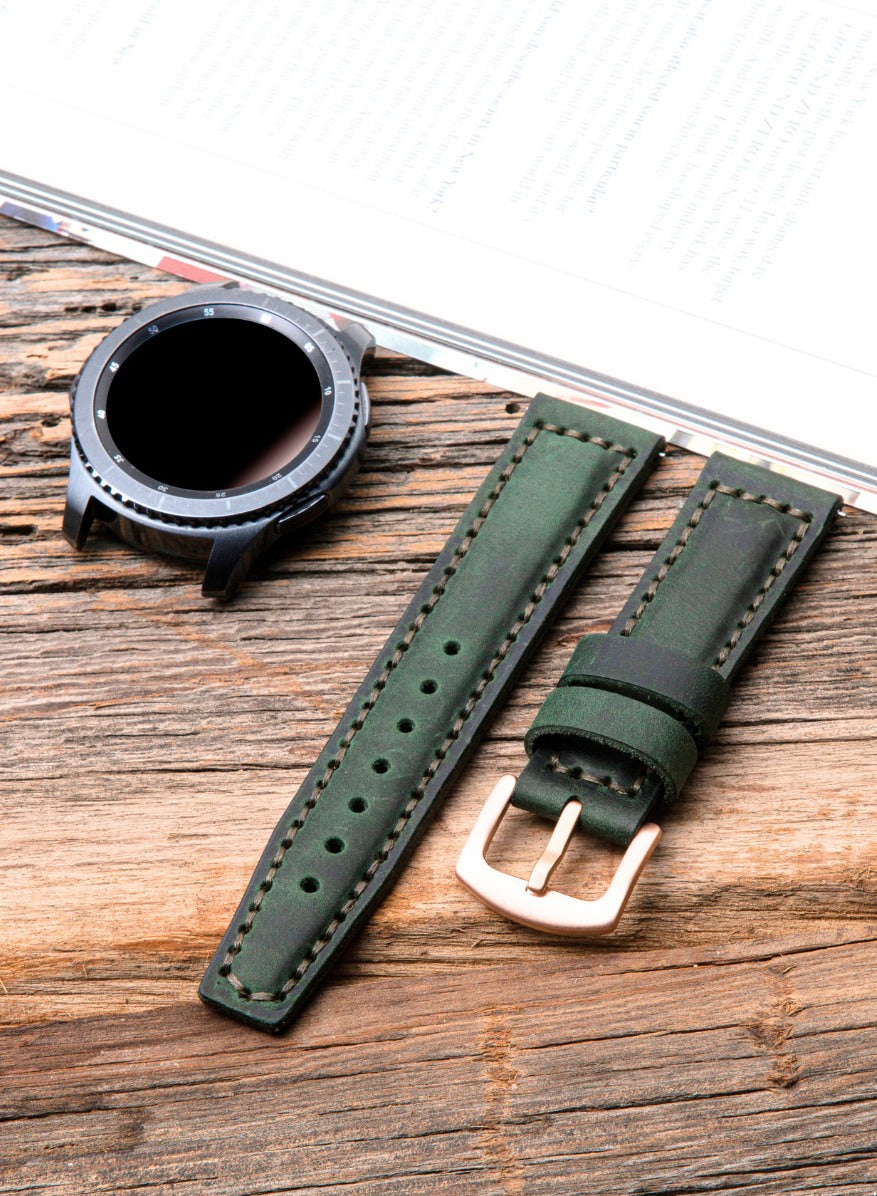 Classic Watch Samcrazy Leather Strap - Green