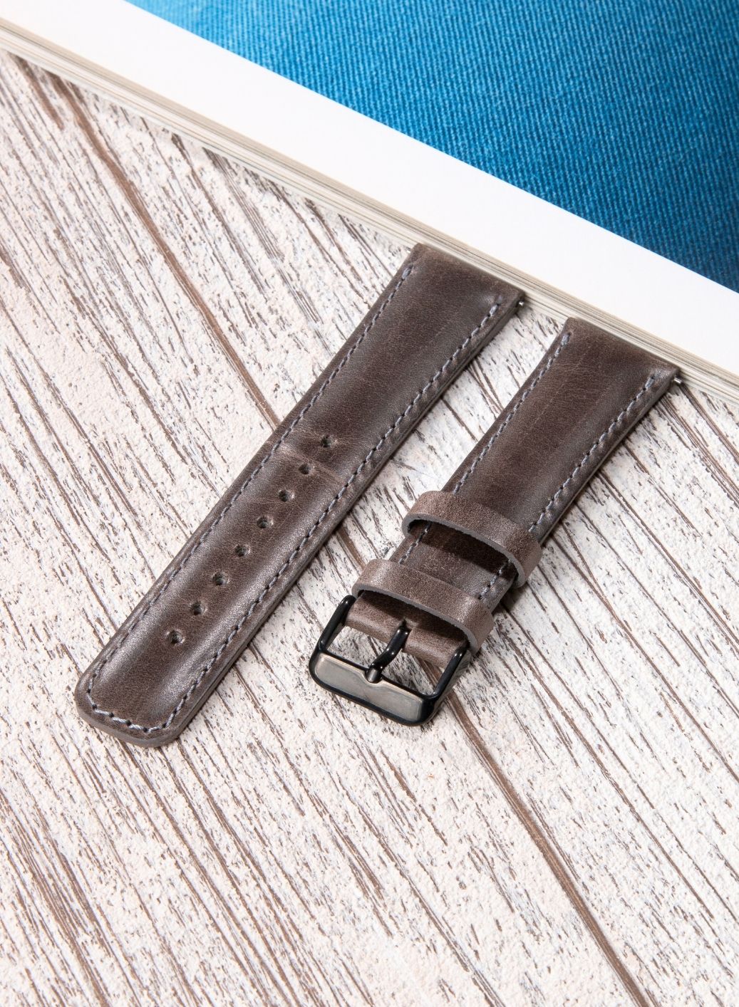 Garmin Watch Fullup Leather Strap - Gray