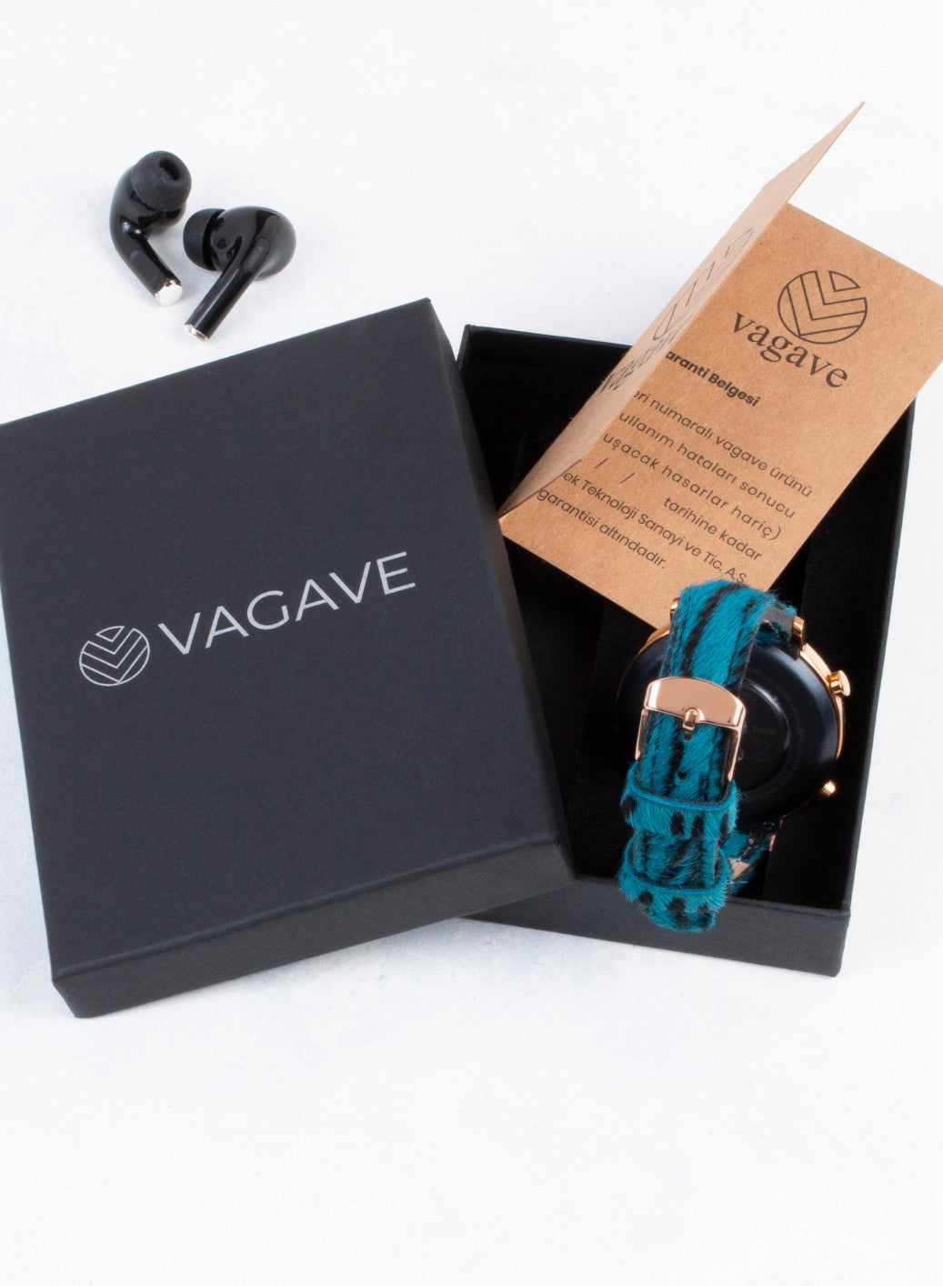 Vadiva Huawei Watch Women Leather Strap - Blue Zebra