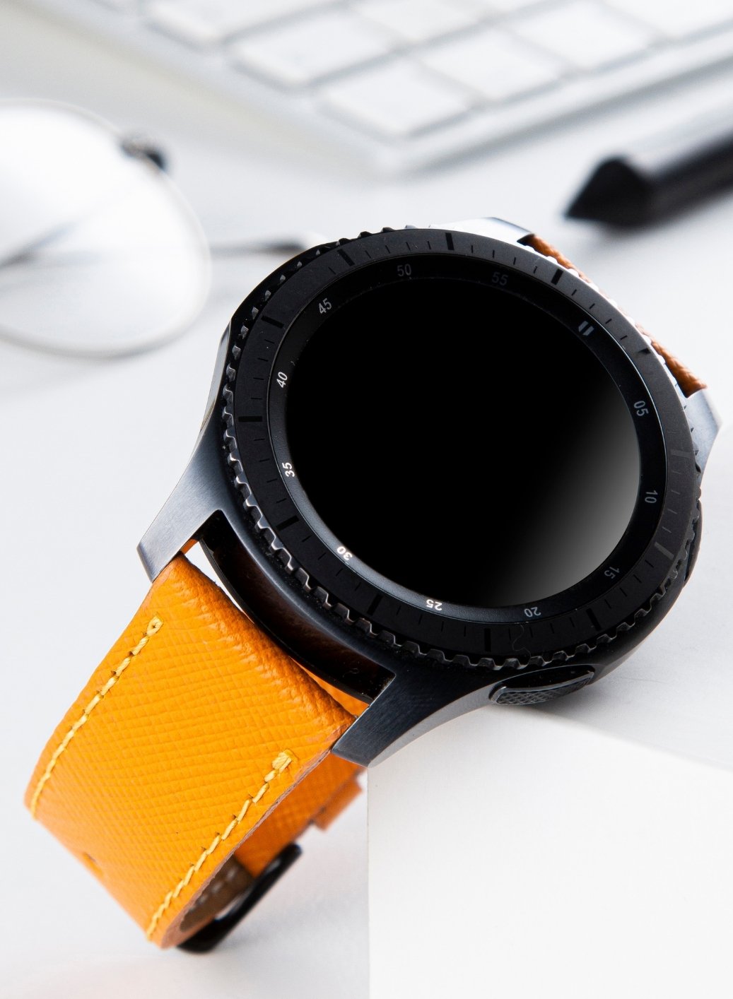 Samsung Watch Saffiano Leather Strap - Yellow