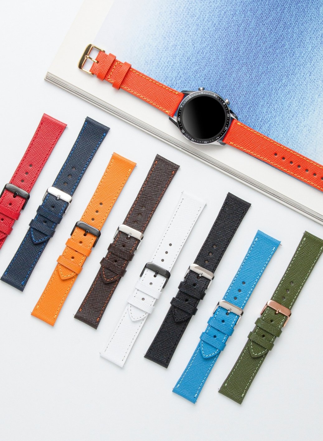 Samsung Watch Saffiano Leather Strap - Yellow