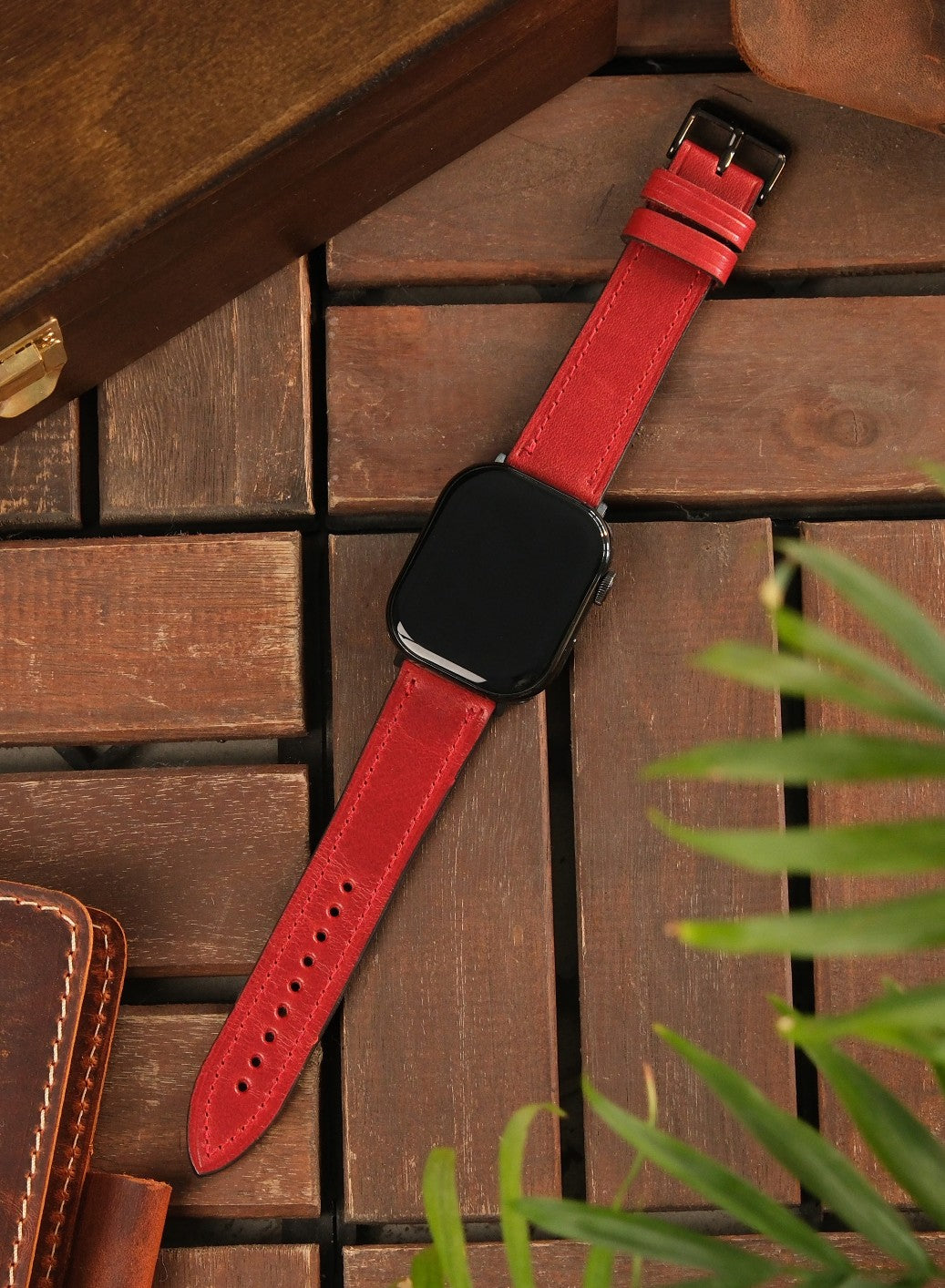 Apple Watch Buttero Leather Strap - Red