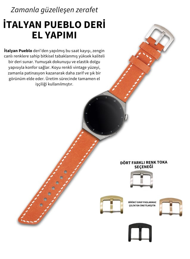 Huawei Watch Pueblo Leather Strap - Orange