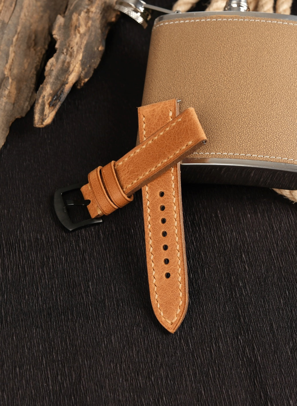 Garmin Watch Tiana Leather Strap -Camel