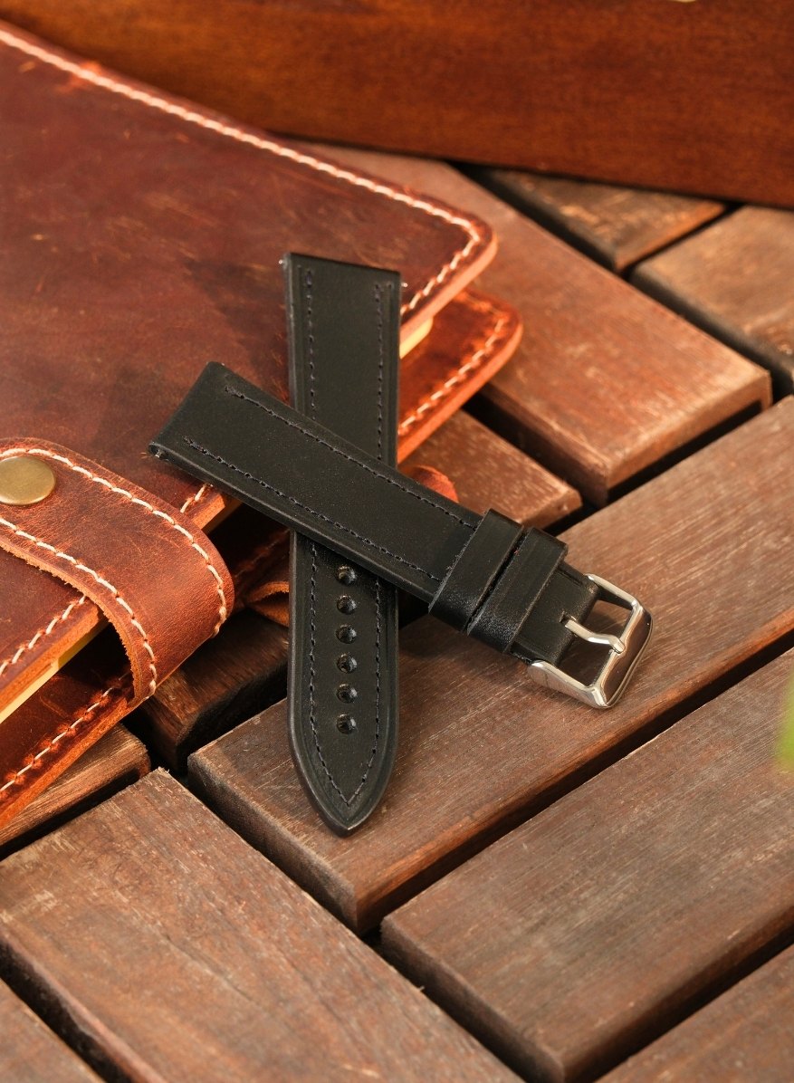 Classic Watch Buttero Leather Strap - Black