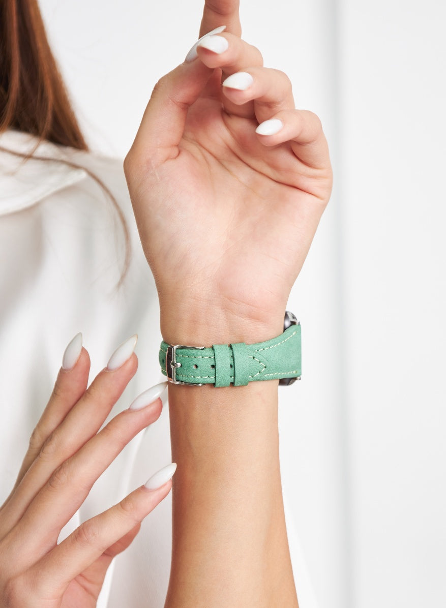 Apple Watch Kamhis Leather Women Strap - Green