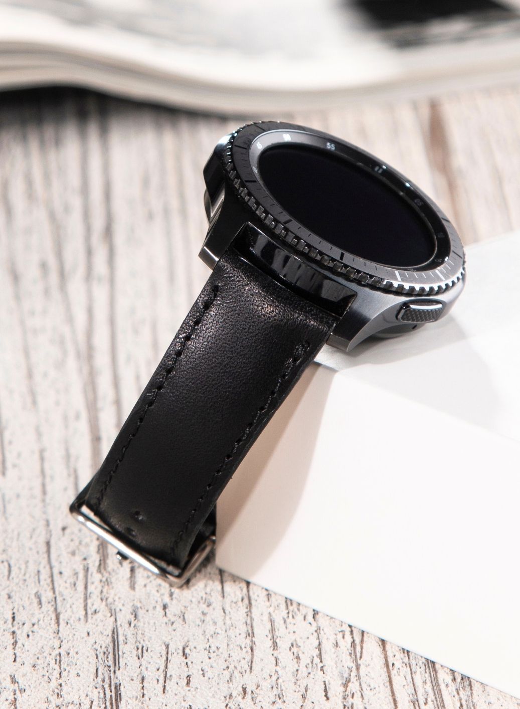 Garmin Watch Fullup Leather Strap - Black