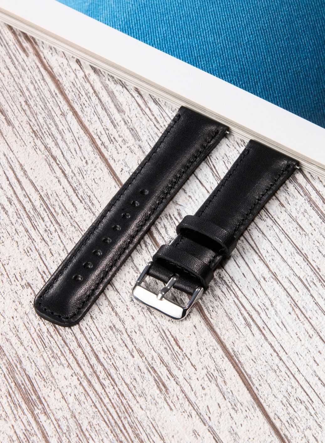 Garmin Watch Fullup Leather Strap - Black