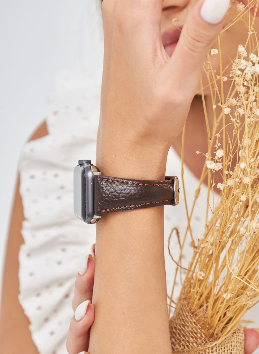 Apple Watch Pupi Leather Women Strap - Brown