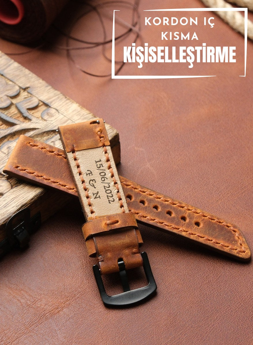 Classic Watch Berdik Leather Strap - Camel