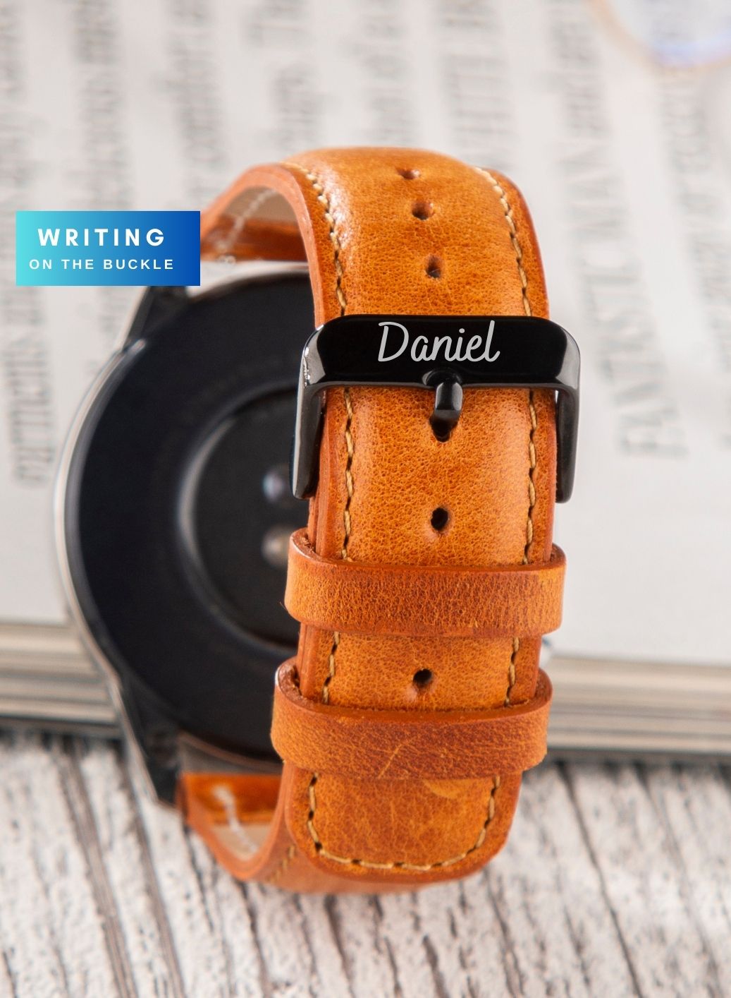 Garmin Watch Fullup Leather Strap - Tan