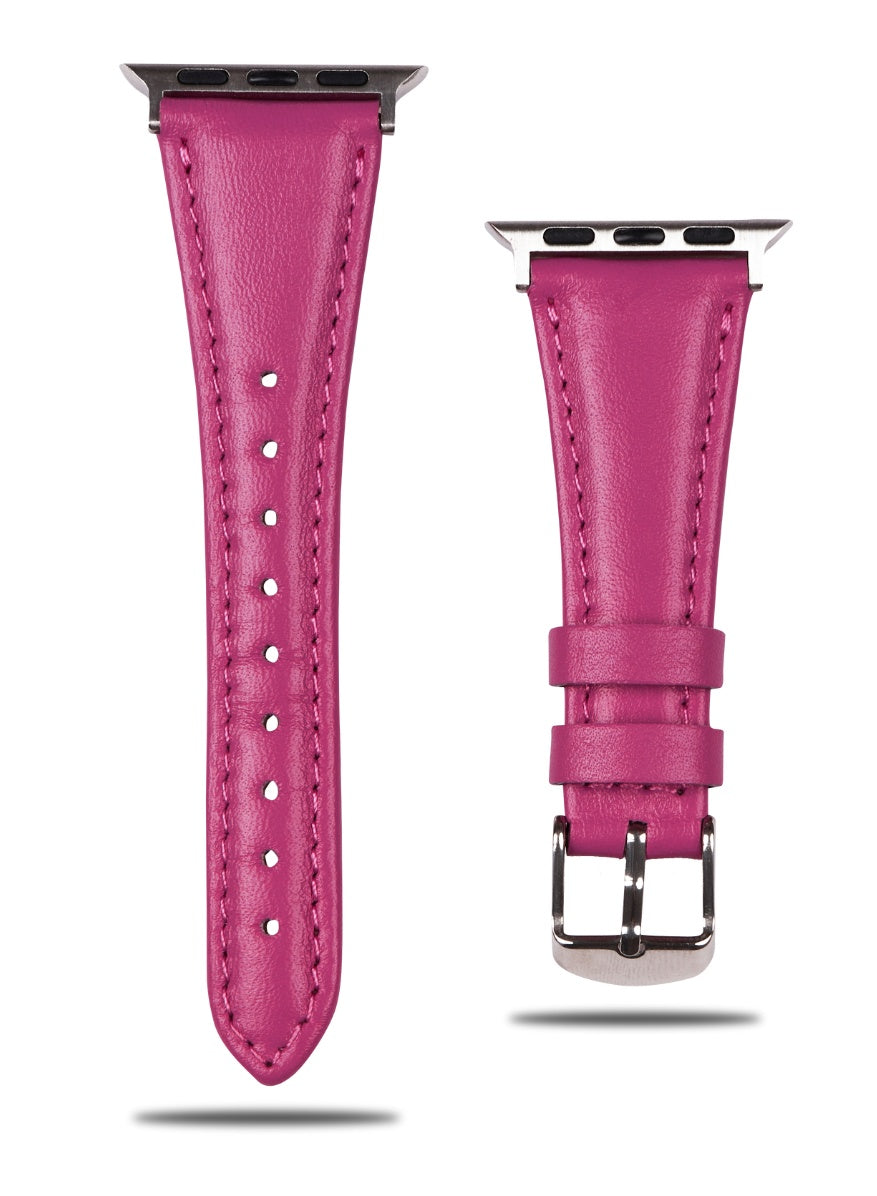 Apple Watch Kamhis Leather Women Strap - Fuchsia
