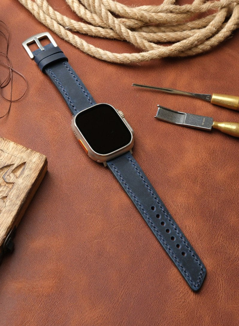 Apple Watch Berdik Leather Strap - Blue