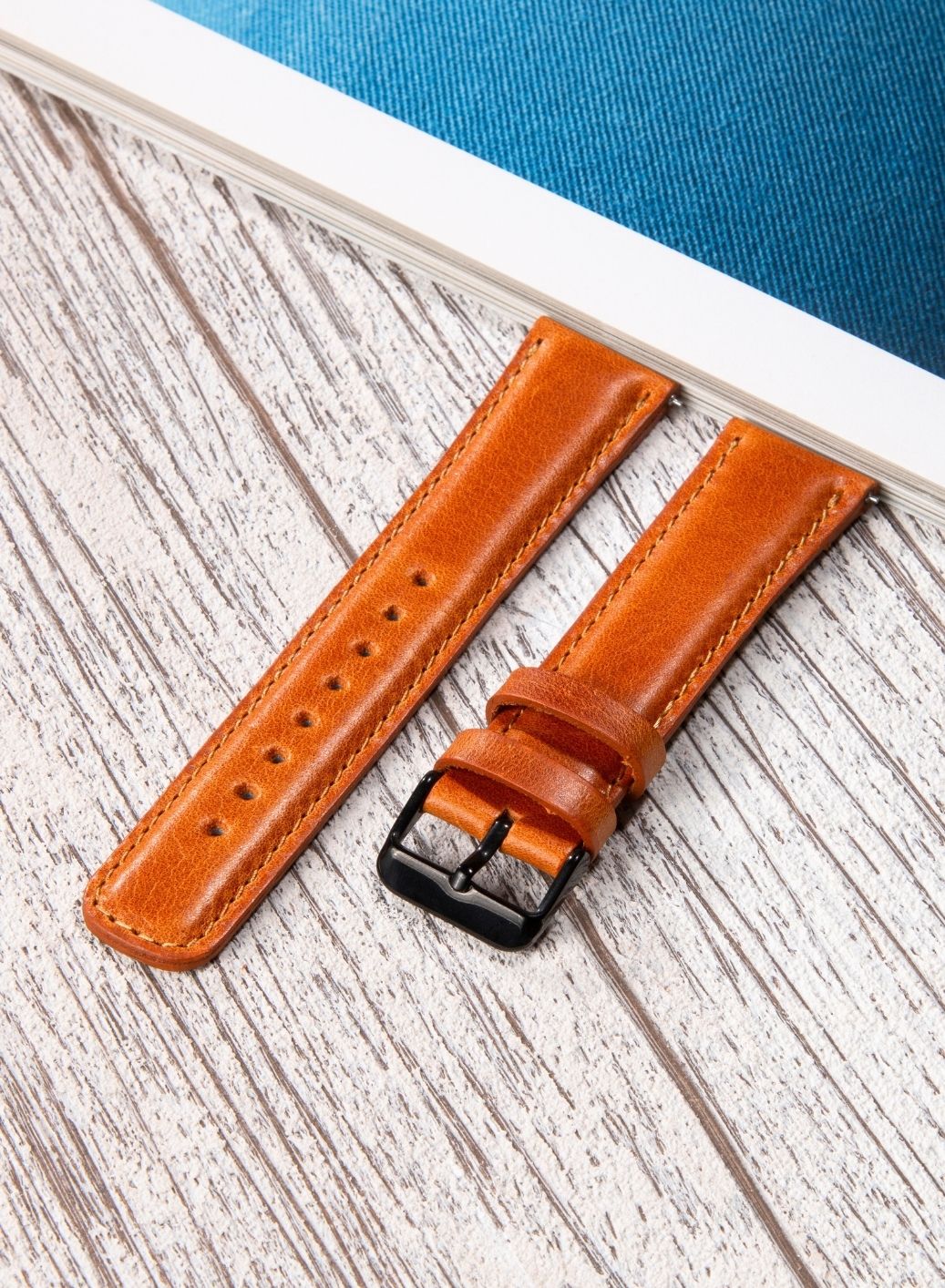 Garmin Watch Fullup Leather Strap - Tan