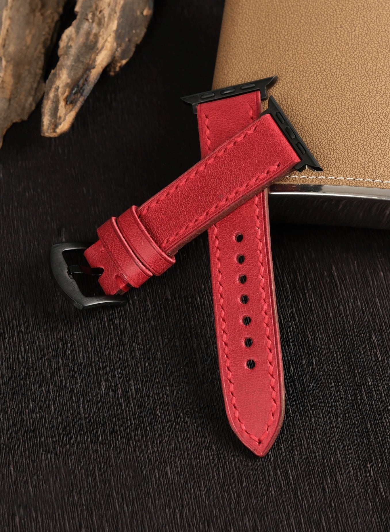 Apple Watch Tiana Leather Strap - Red