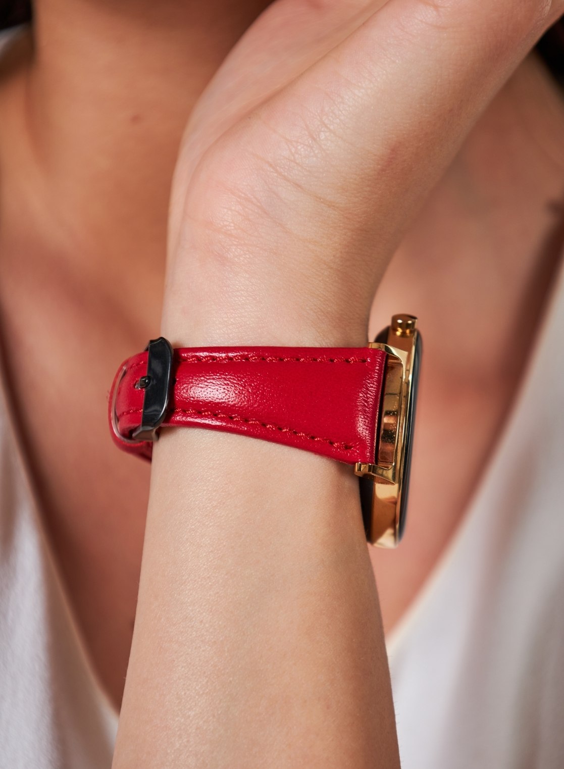 Kamhis Huawei Watch Women Leather Strap - Red
