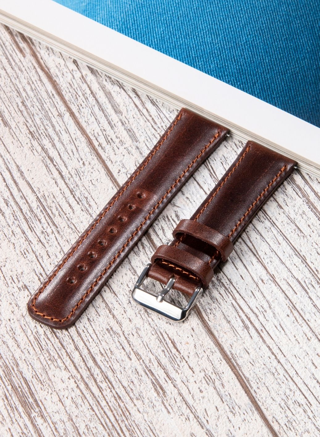 Garmin Watch Fullup Leather Strap - Brown