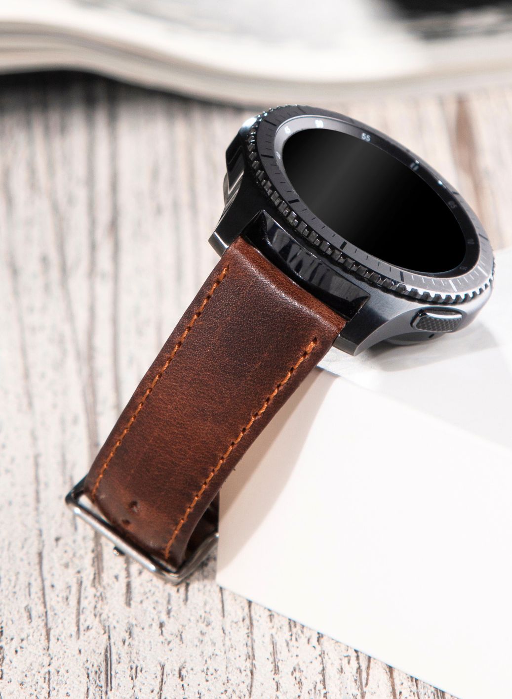 Garmin Watch Fullup Leather Strap - Brown