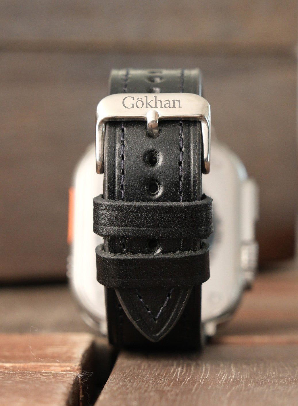 Apple Watch Buttero Leather Strap - Black