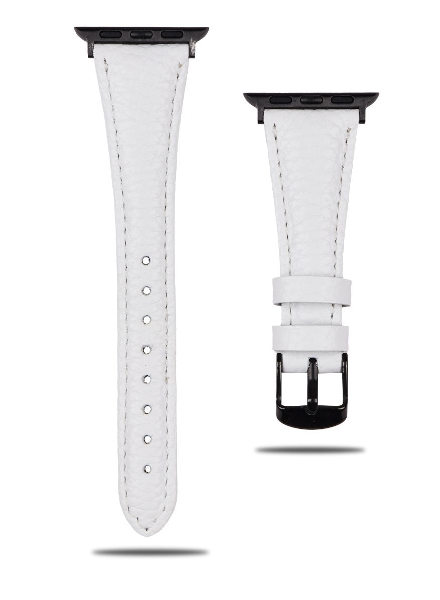 Pupi Apple Watch Women Leather Strap - White