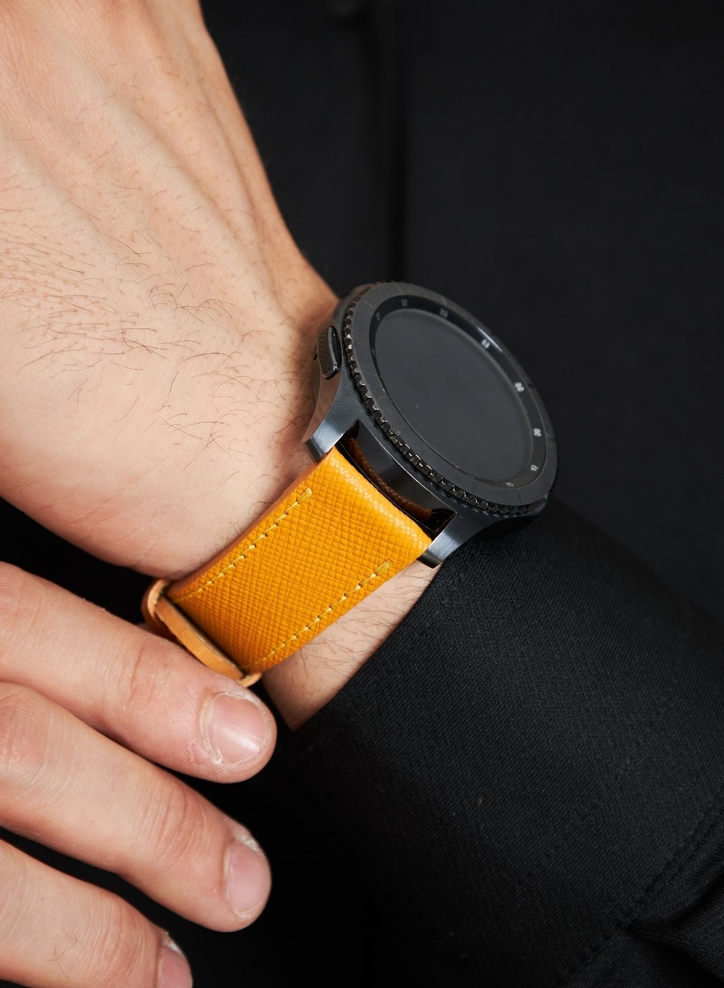 Samsung Watch Saffiano Leather Strap - Yellow
