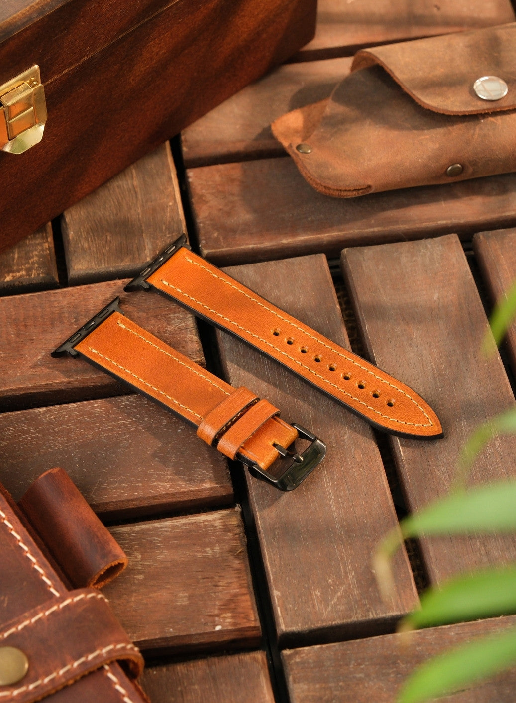 Apple Watch Buttero Leather Strap - Camel