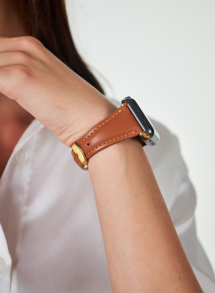 Apple Watch Kamhis Leather Women Strap - Tan
