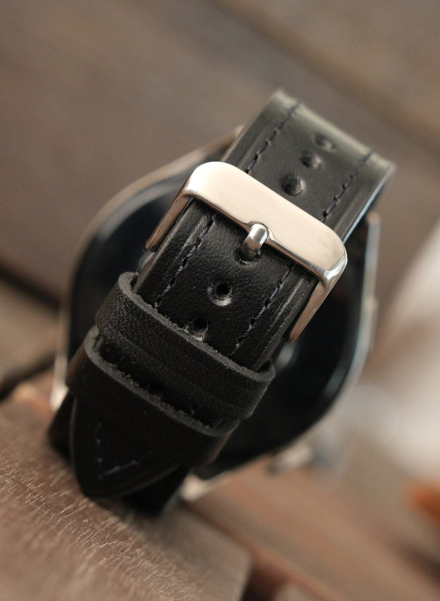 Classic Watch Buttero Leather Strap - Black