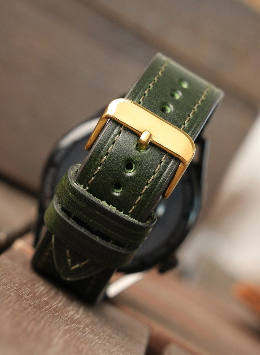 Samsung Watch Buttero Leather Strap - Green