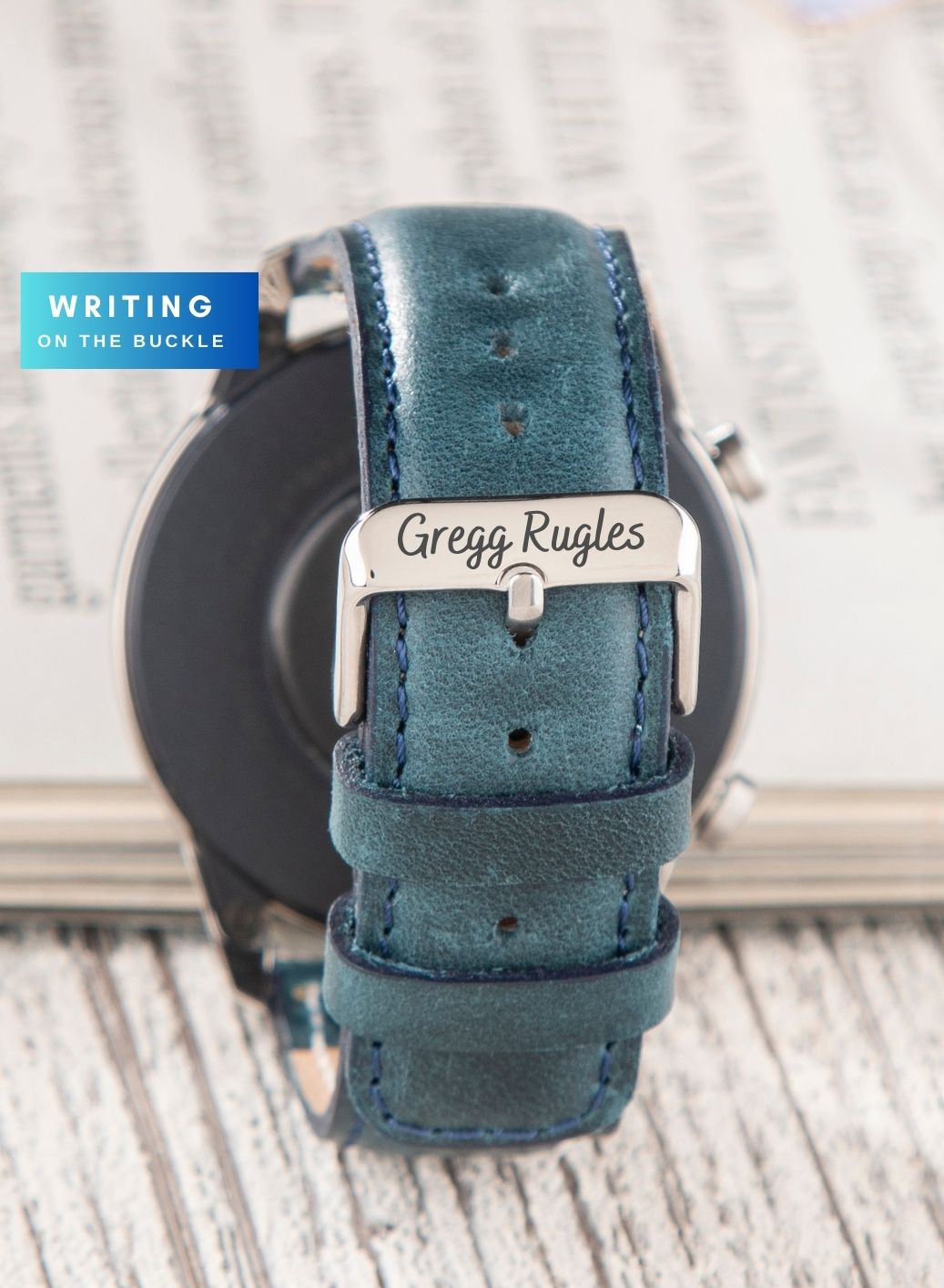 Garmin Watch Fullup Leather Strap - Blue