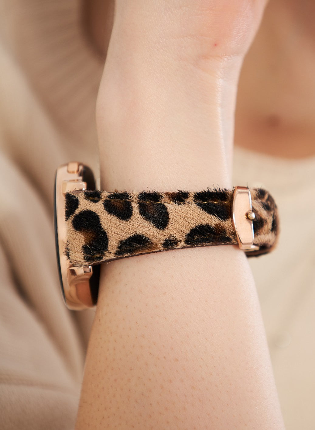Vadiva Huawei Watch Women Leather Strap - Brown Leopar