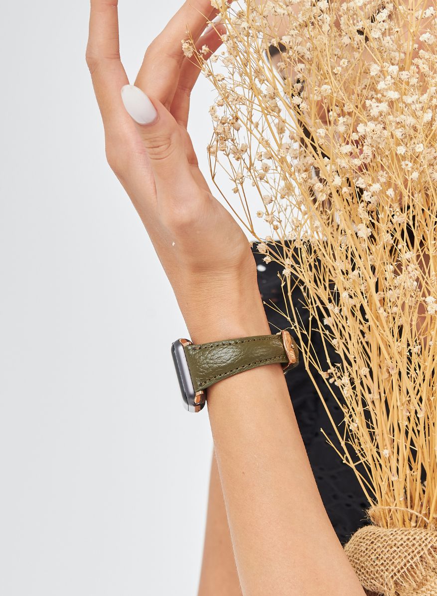 Apple Watch Pupi Leather Women Strap - Green