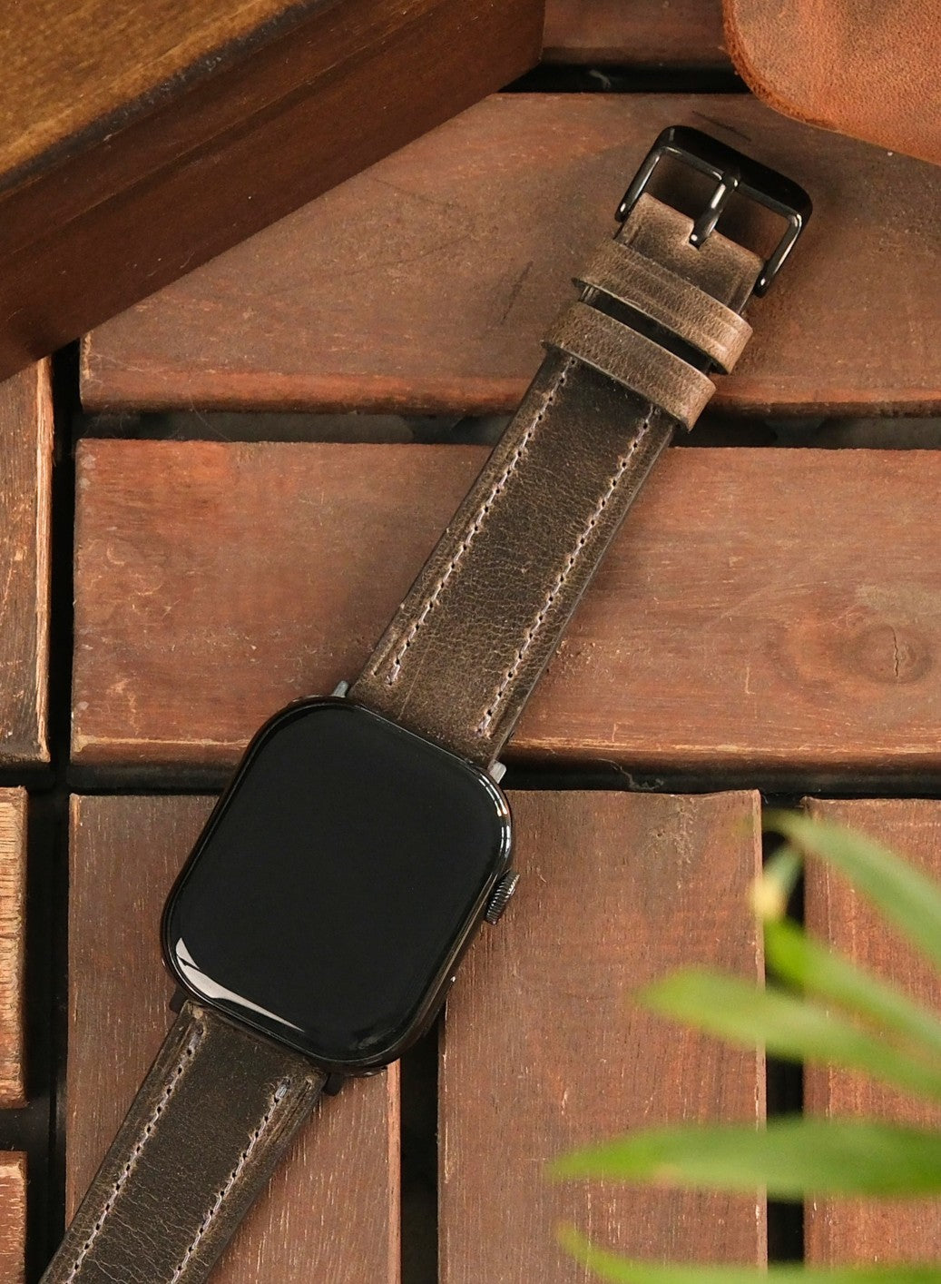 Apple Watch Buttero Leather Strap - Gray