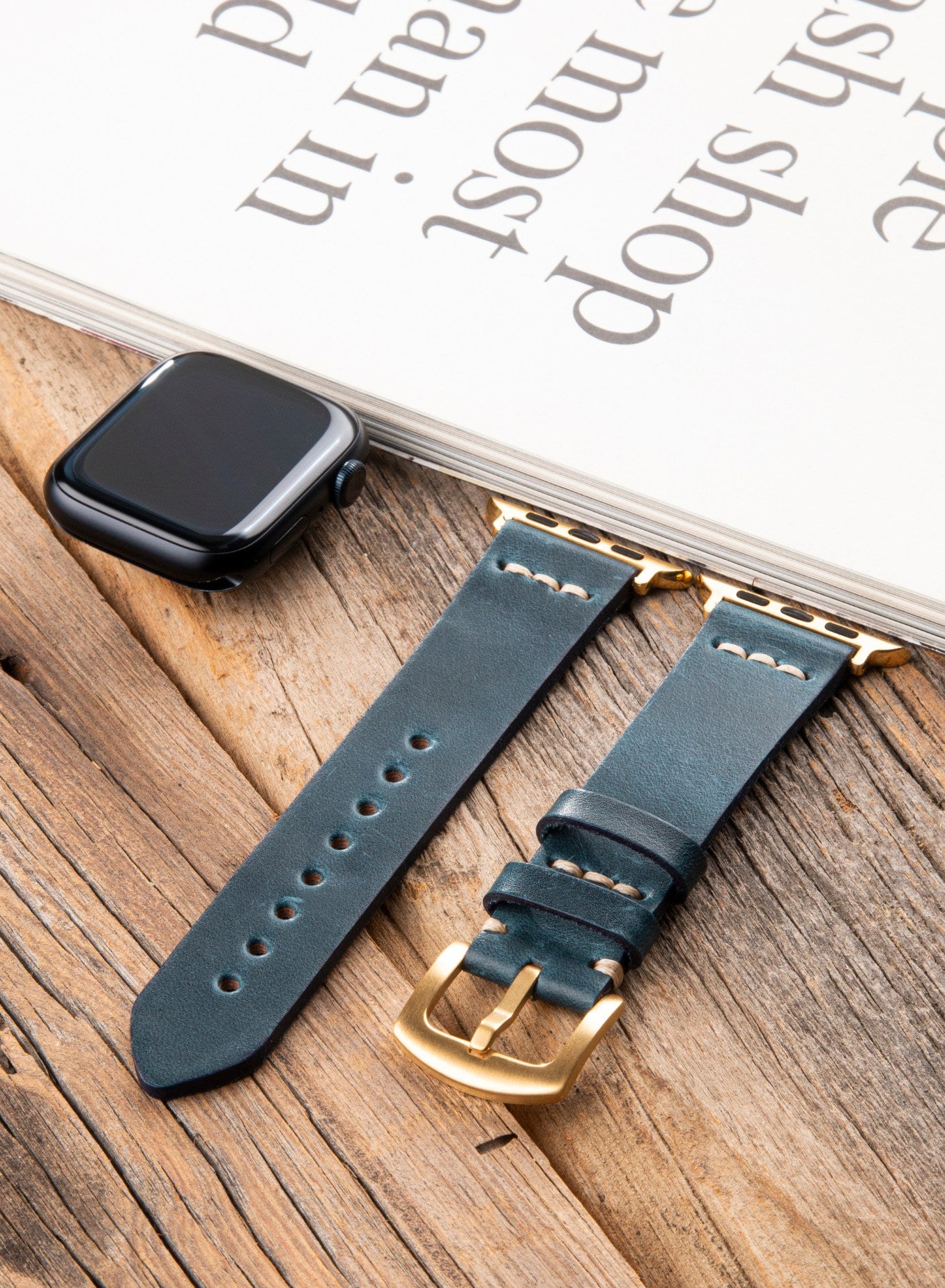 Apple Watch Musap Leather Strap - Blue