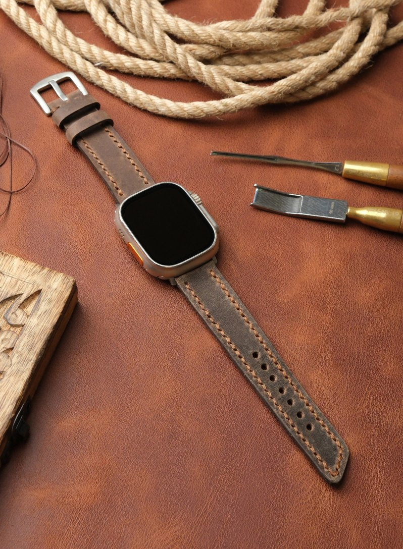 Apple Watch Berdik Leather Strap - Brown