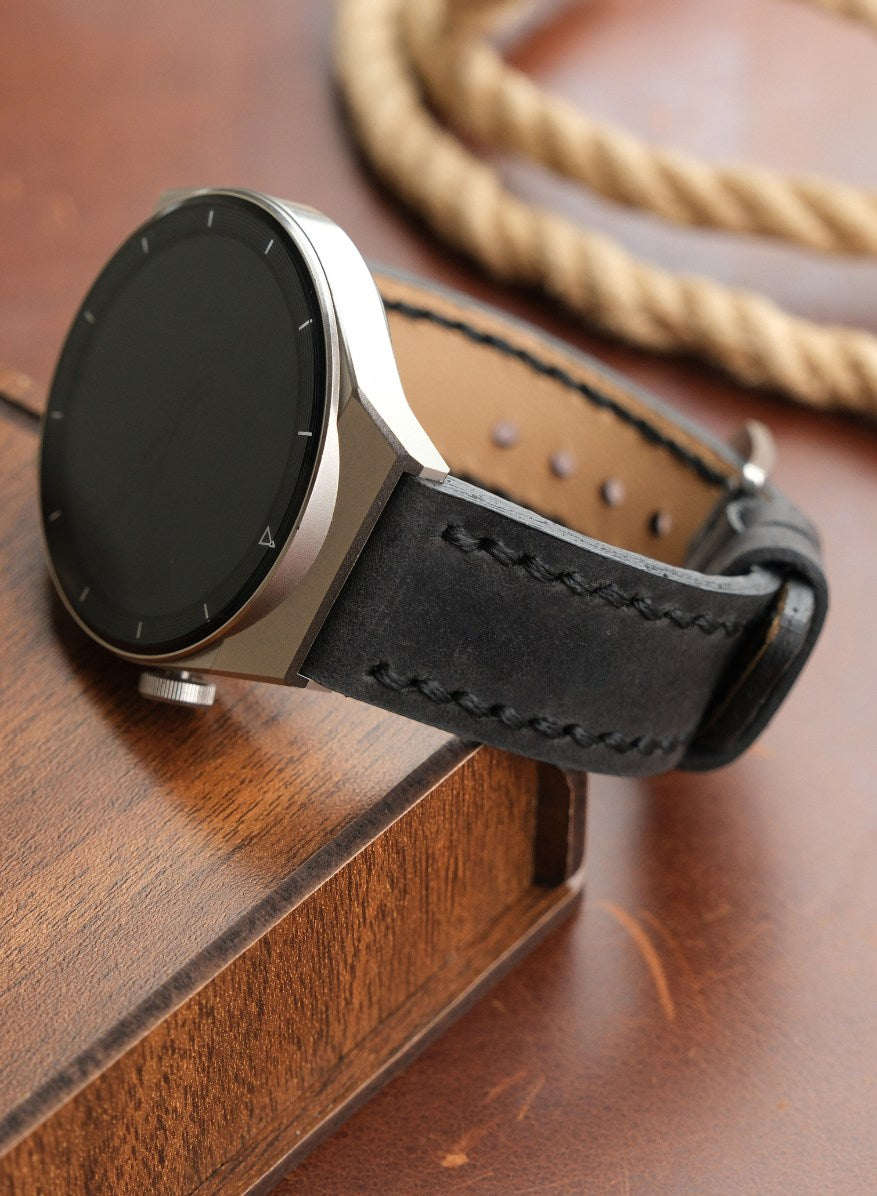 Samsung Watch Berdik Leather Strap - Black