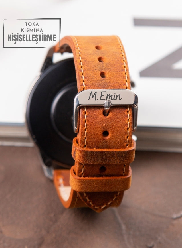 Garmin Watch Crazy Leather Strap - Camel