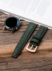 SamCrazy Genuine Leather  Samsung Watch Strap - Green - VAGAVE